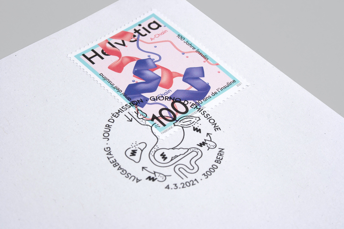100 years insulin Swiss stamp 4