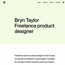Bryn Taylor portfolio website