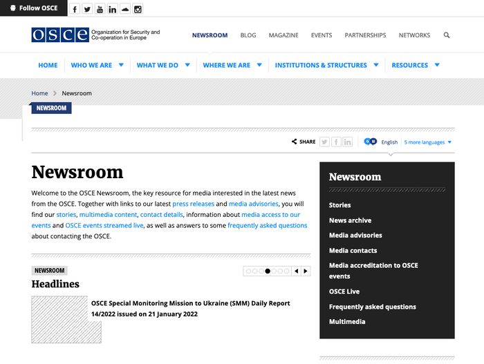 OSCE website and logo 4