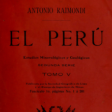 <cite>El Perú</cite> by Antonio Raimondi