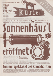 <cite>Kurier</cite> puppet theater program, summer 1997