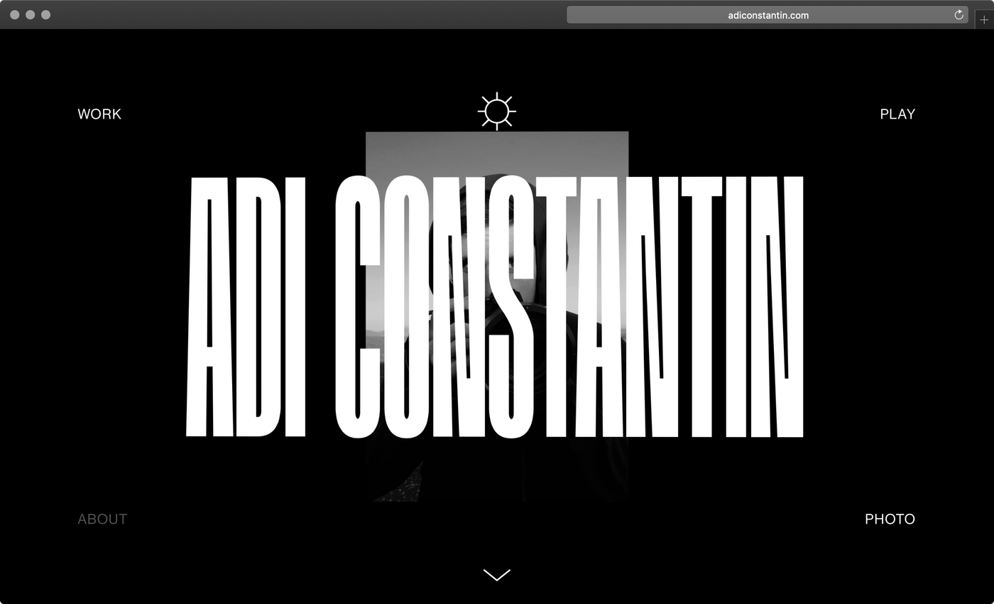 Adi Constantin portfolio website
