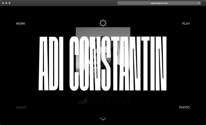 Adi Constantin portfolio website 1