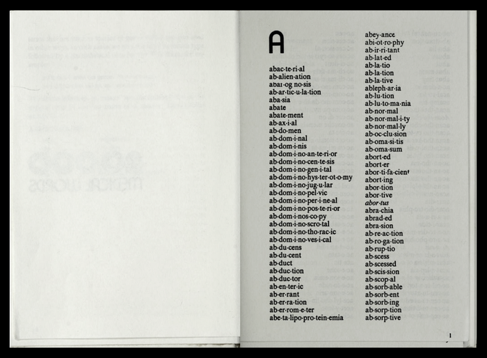 The letters of the alphabet are set in ITC Ronda, too.