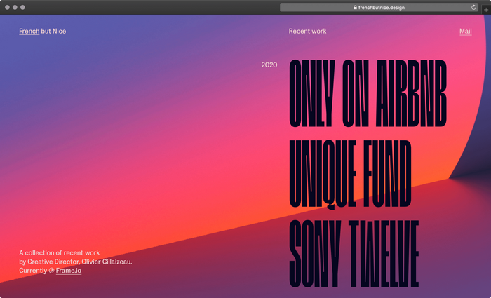 French but Nice portfolio website 1