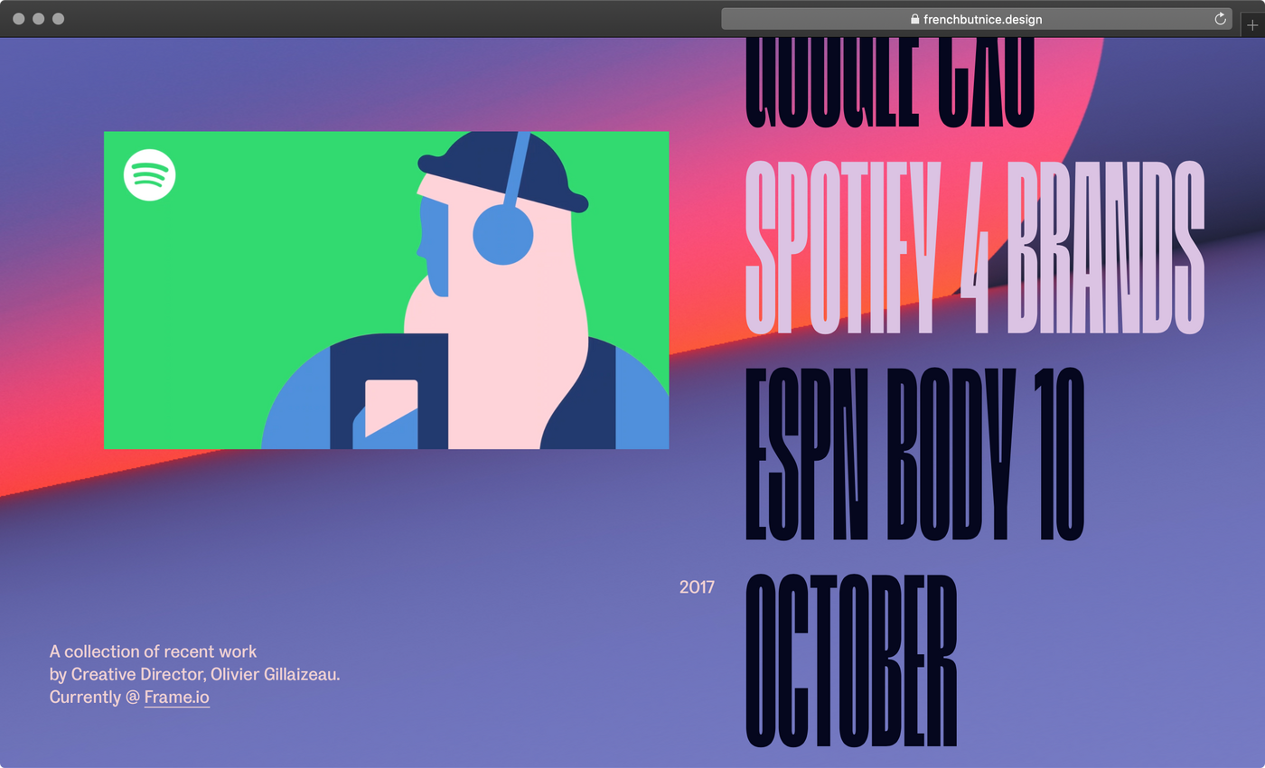 French but Nice portfolio website