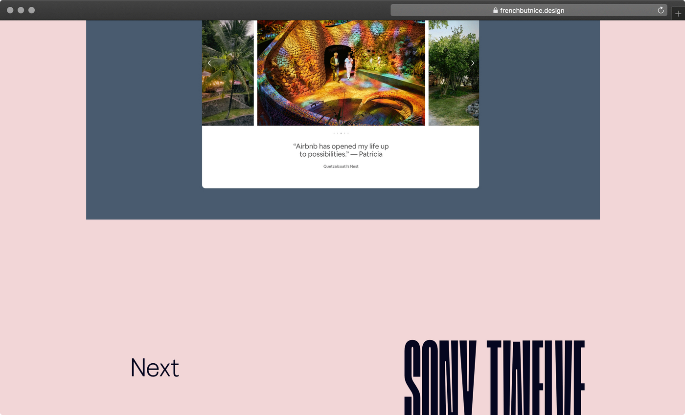 French but Nice portfolio website