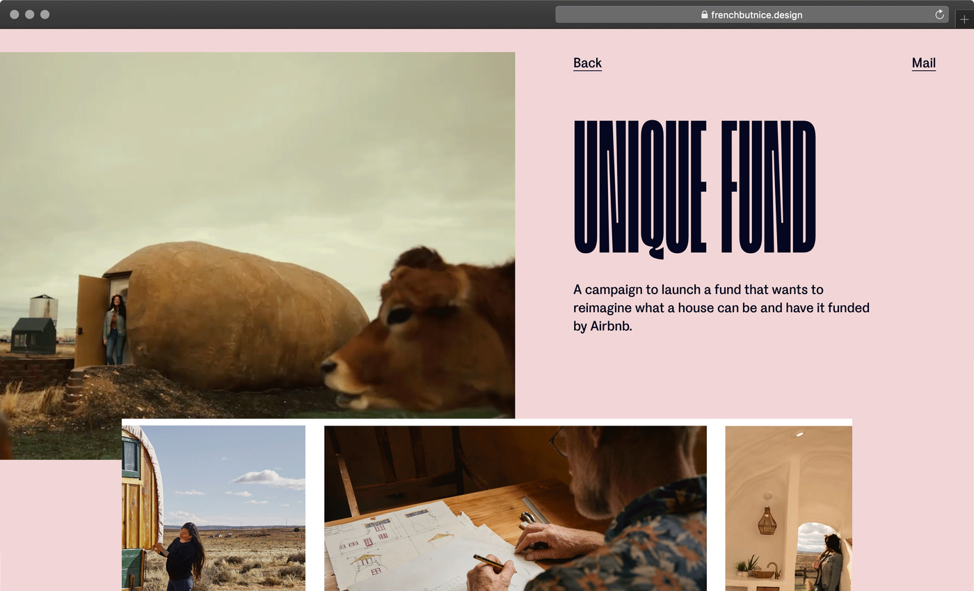 French but Nice portfolio website