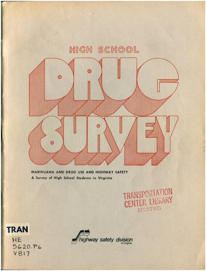 Marihuana and Drug Use and Highway Safety: A&nbsp;Survey of High School Students in Virginia