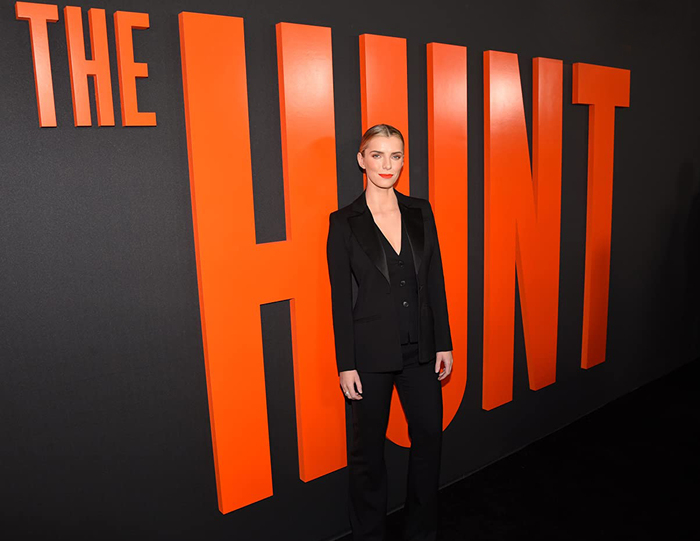 Betty Gilpin at The Hunt Premiere at the ArcLight in Hollywood, March 9 2020