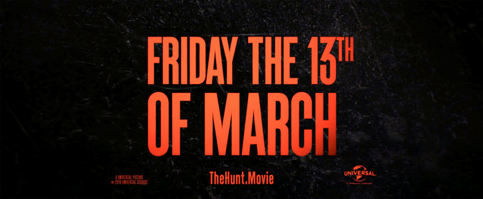 The Hunt trailer title typography