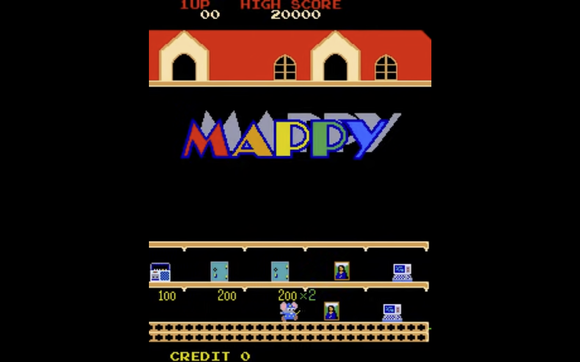 Mappy Arcade Game Logo Fonts In Use