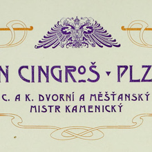 Jan Cingroš letterhead
