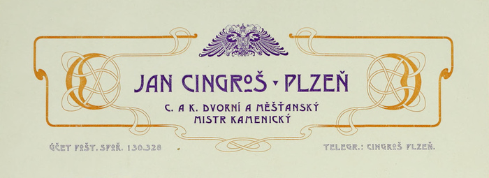 Jan Cingroš letterhead 1