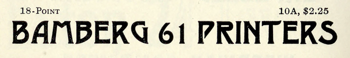 A sample of 18-point Quaint, showing both versions of B and R.