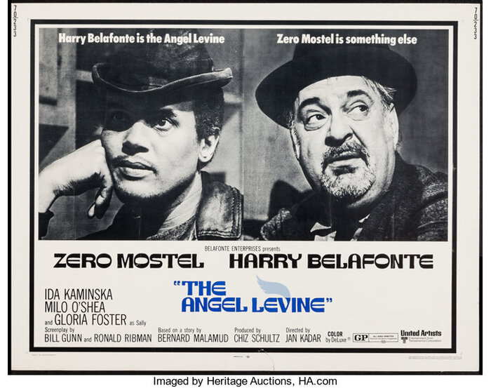 Half Sheet poster (22″×28″): “Harry Belafonte is the Angel Levine / Zero Mostel is something else”