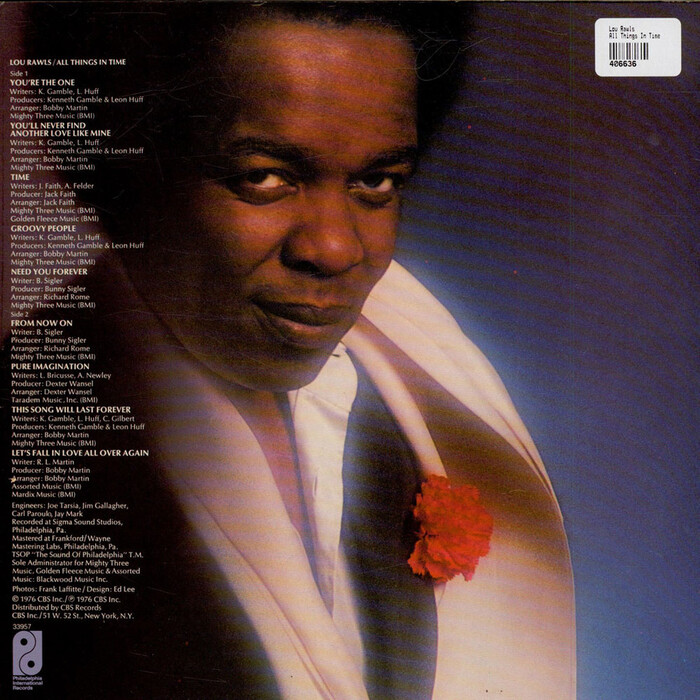 Lou Rawls – All Things In Time album art 2