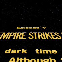 <cite>Star Wars: The Empire Strikes Back</cite> opening crawl