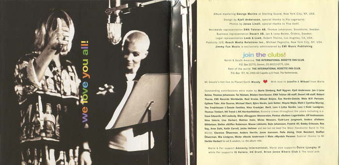 Credits in the booklet