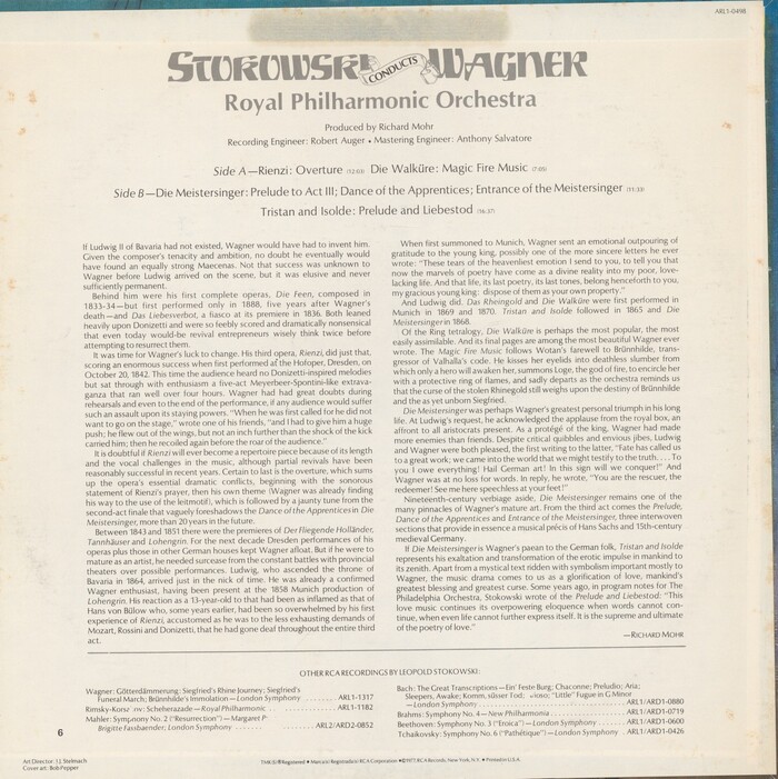 Stokowski Conducts Wagner album art 2