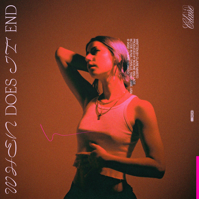 Claire Maisto – “When Does It End” single cover