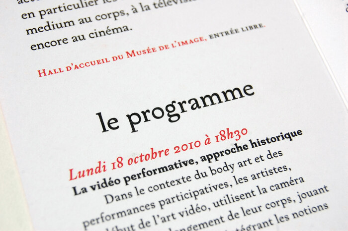 Causeries leaflet, Musée de l’image 2