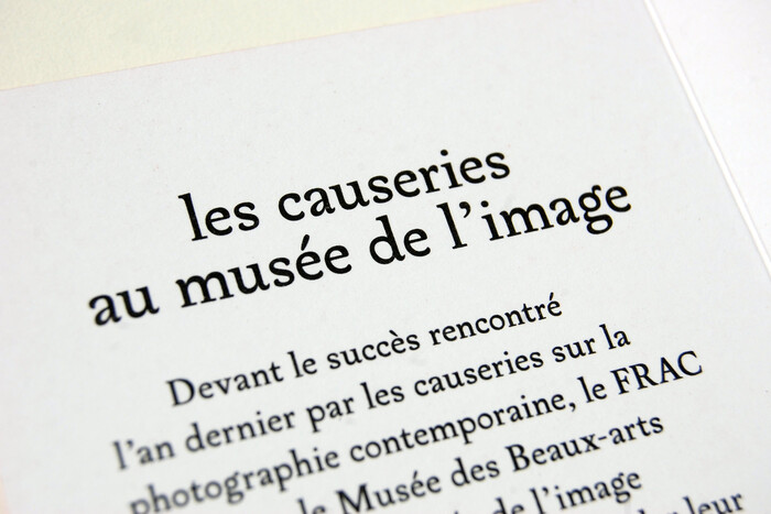 Causeries leaflet, Musée de l’image 5