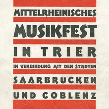 Mittelrheinisches Musikfest in Trier program booklet