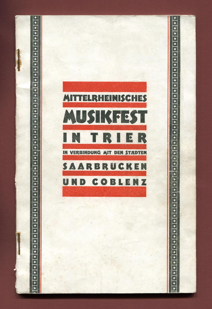 Mittelrheinisches Musikfest in Trier program booklet 1