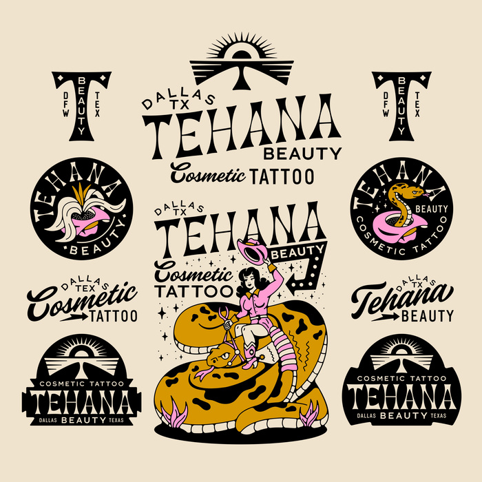 Tehana Beauty visual identity 3