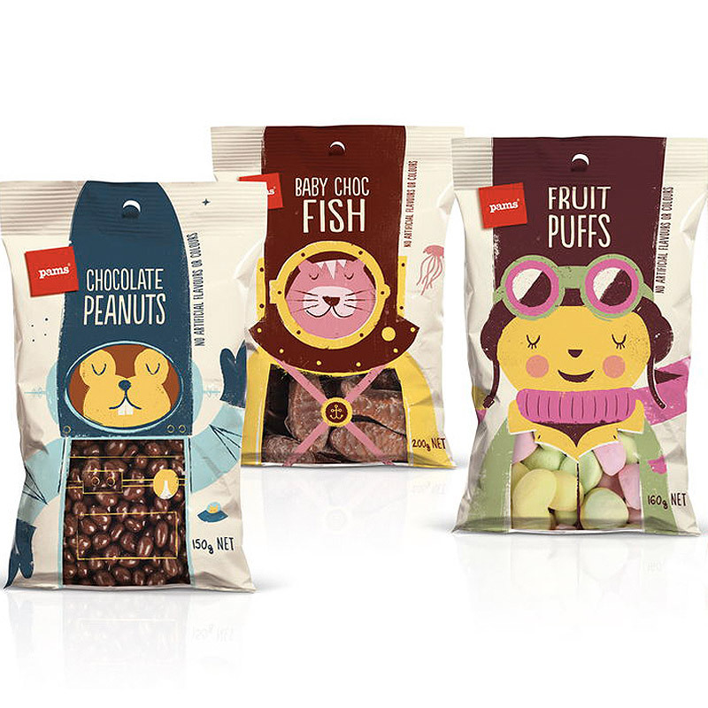 Packaging example #520: Pams Confectionary packaging