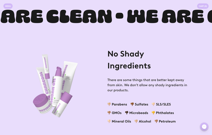 Website detail, with thumbs down in various skin tones, from .