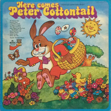 <cite>Here Comes Peter Cottontail</cite> album art