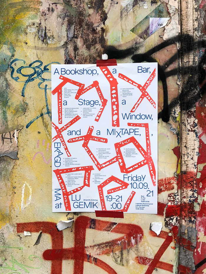 A Bookshop, a Bar, a Stage, a Window, and a Mixtape poster 2