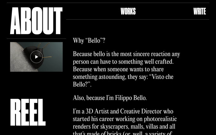 Filippo Bello website 6