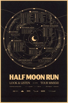 Half Moon Run – <cite>Look &amp; Listen</cite> tour posters