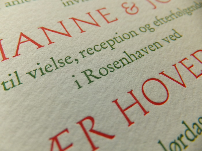Marianne & Johan wedding invitation 1