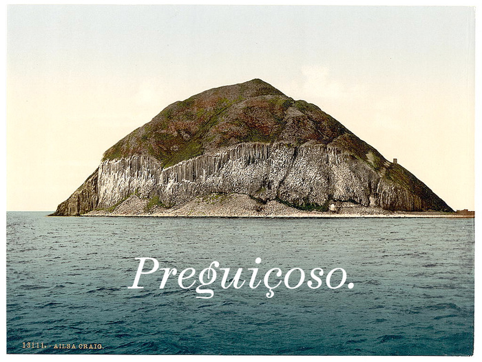 Preguiçoso. postcard