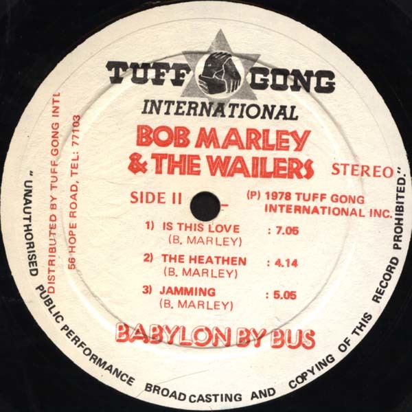 Bob Marley & the Wailers – Babylon By Bus album art 5