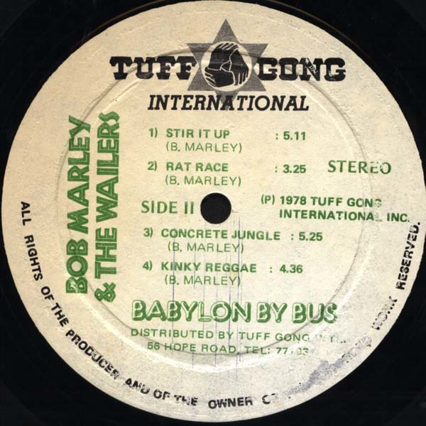 Bob Marley & the Wailers – Babylon By Bus album art 7