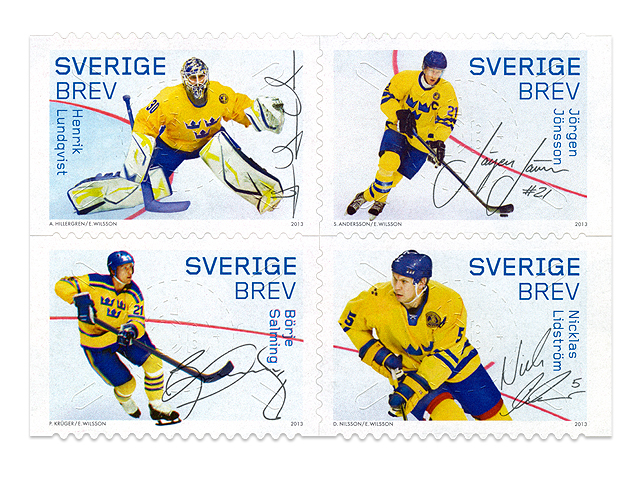 Hockeyhjältar stamp series