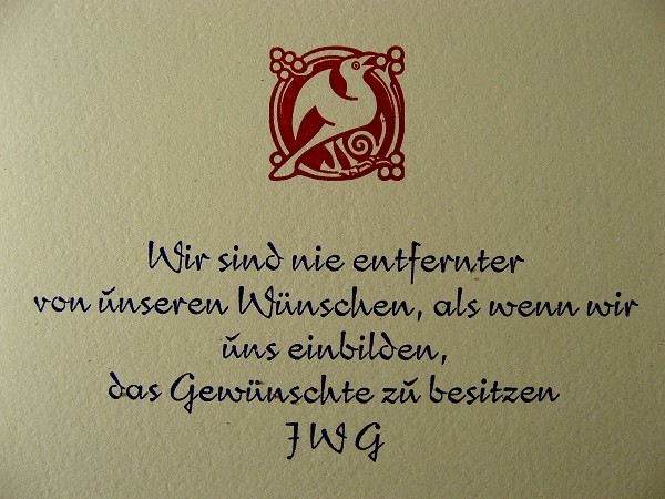 Goethe aphorism card 2