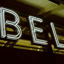 Belvedere Square Market neon sign