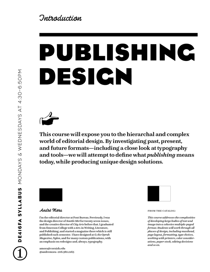 Publishing Design syllabus 1