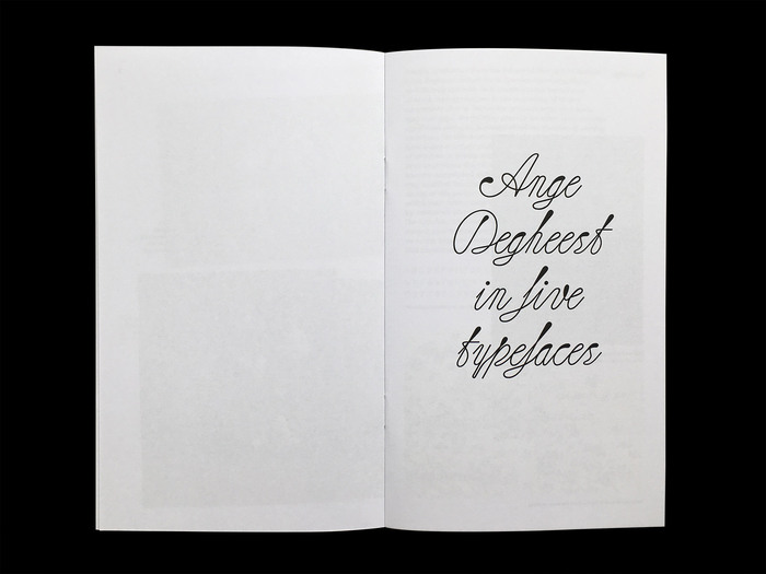 Reviving Ange Degheest, Poem Pamphlet No. 6 3