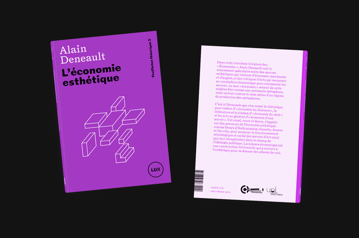 “Feuilleton théorique” book series, Lux Éditeur 4