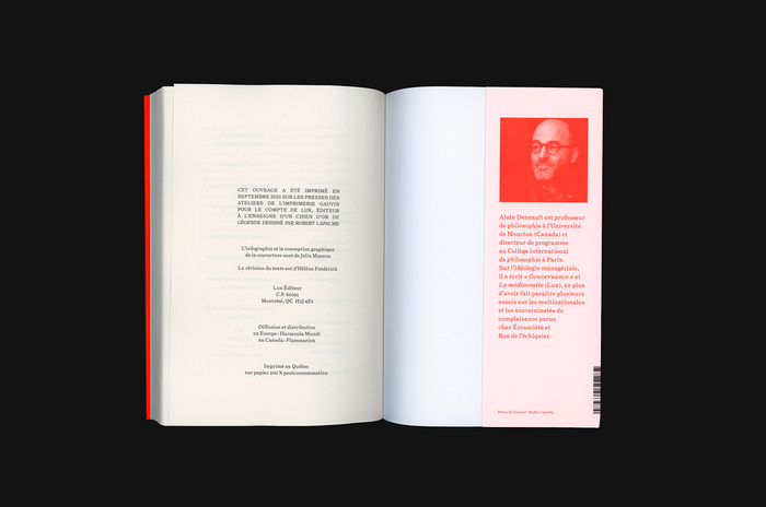 “Feuilleton théorique” book series, Lux Éditeur 6
