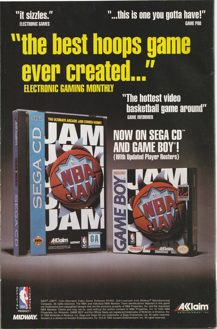 NBA Jam video game advertisement