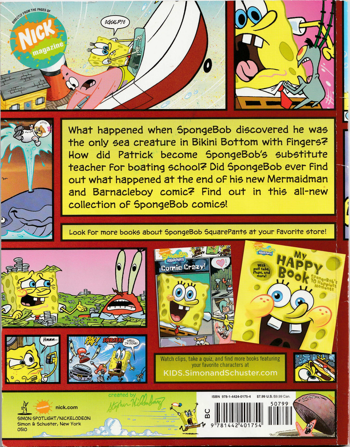 The back side of the book