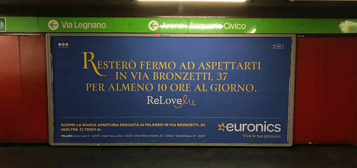 Euronics ads in Milan 2